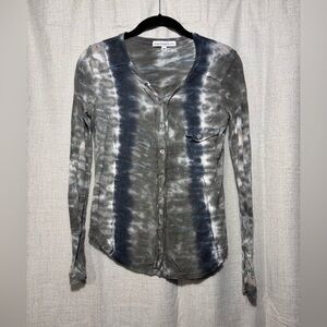 Young Fabulous & Broke Gray and Blue Button-Down Shirt